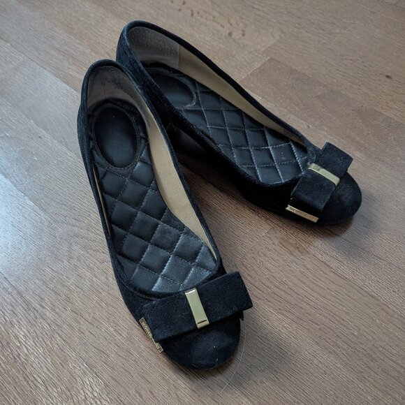 Michael Kors Black Suede Kitten Heels - Picture 1 of 2